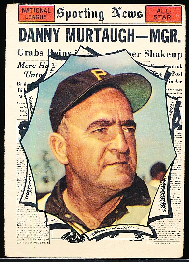 1961 Topps Bb- #567 Danny Murtaugh, Pirates All Star