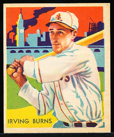 1935 Diamond Stars Bb- #75 Irving Burns, Browns- 1935 Blue Back