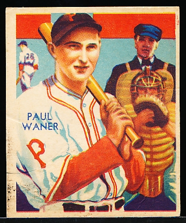 1935 Diamond Stars Bb- #83 Paul Waner, Pirates- 1935 Blue Back