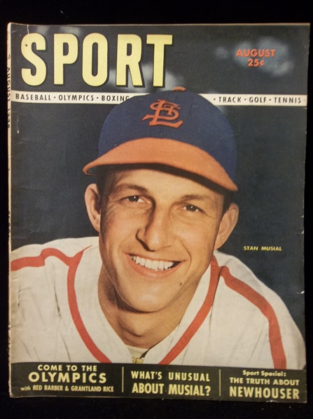 August 1948 Sport Magazine- Stan Musial cover