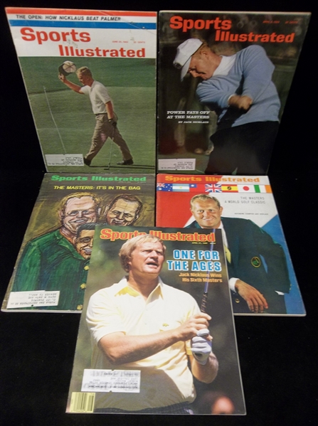 Sports Illustrated Magazines with Jack Nicklaus Covers- 9 Asst.