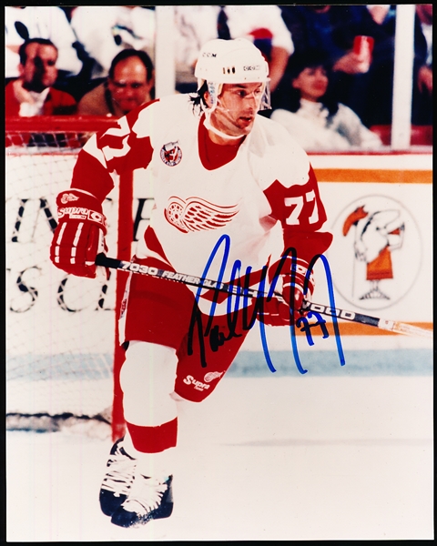 Paul Coffey Autographed Detroit Red Wings Color 8” x 10” Hockey Photo