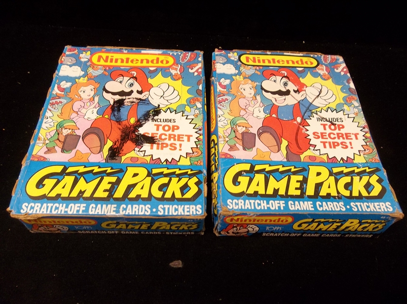 1989 Topps “Nintendo Game Packs”- 2 Unopened Wax Boxes