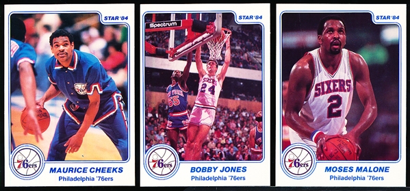 1983-84 Star Bskbl.- 11 Diff. Philadelphia 76ers SP’s