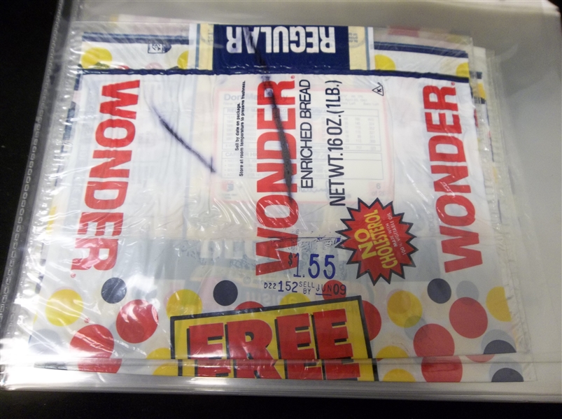 1990 Wonder Bread Bread Bags with #6 Don Mattingly Cards Still Sealed on Bags- 17 Bags