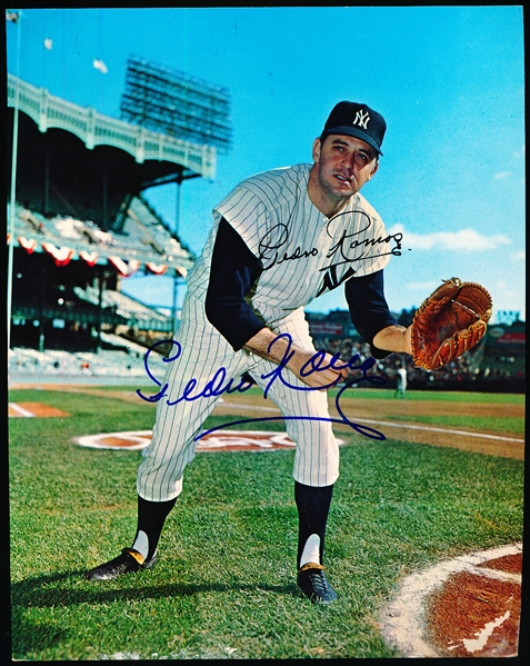 Pedro Ramos Autographed New York Yankees MLB Color 8” x 10” Photo