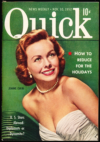 November 10, 1952 Quick Magazine- Jeanne Crain Cover