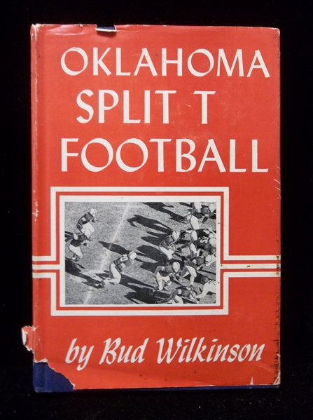 1955 Oklahoma Split T Football, by Bud Wilkinson- Autographed by Wilkinson and SGC Certfied