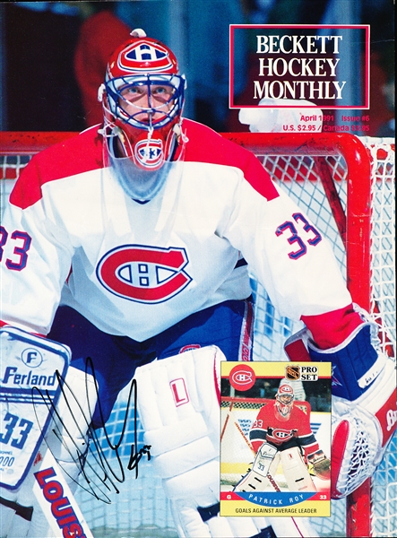 Patrick Roy Autographed Montreal Canadiens Hockey 7-7/8” x 10-¾” Color Magazine Cover- CAS Certified