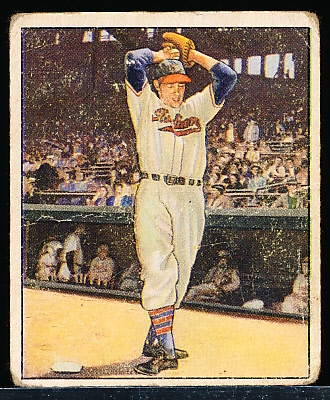 1950 Bowman Baseball- #6 Bob Feller, Indians- Low # Hall of Famer!