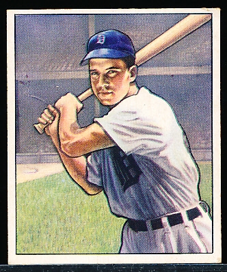 1950 Bowman Baseball- #9 Vic Wertz, Tigers- Low Series! 