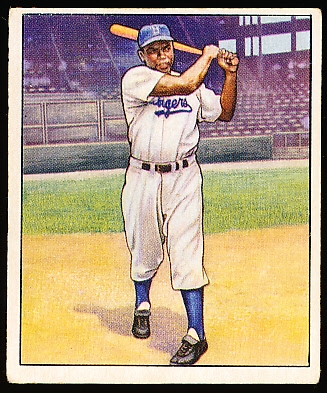 1950 Bowman Baseball- #22 Jackie Robinson, Dodgers