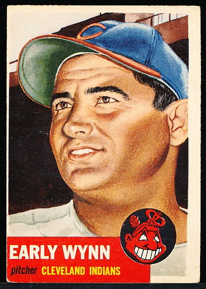 1953 Topps Bb- #61 Early Wynn, Cleveland Indians