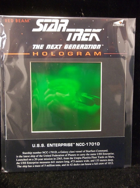 1992 A.H. Prismatic Star Trek The Next Generation U.S.S. Enterprise NCC-1701D Hologram