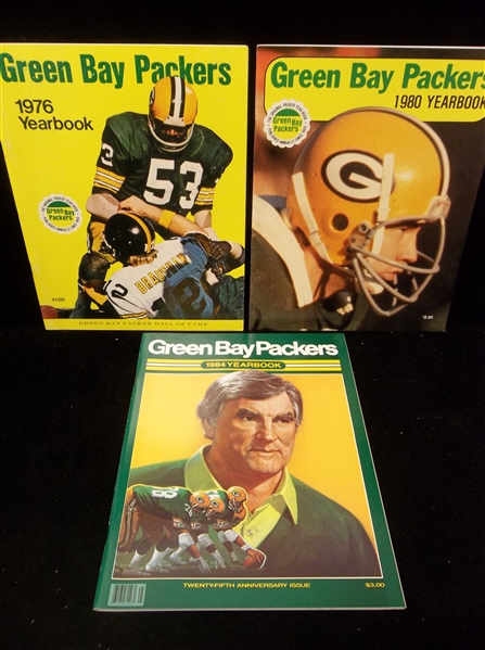 1976-84 Green Bay Packers Ftbl. Yearbooks- 3 Diff