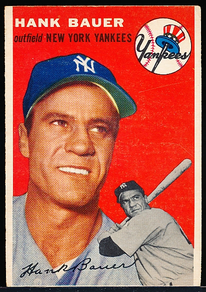 1954 Topps Bb- #130 Hank Bauer, Yankees