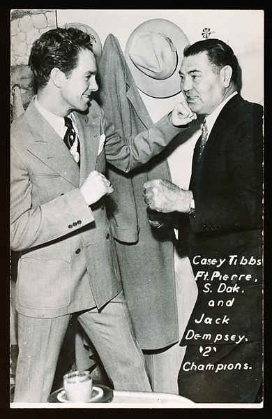 1940’s-50’s Jack Dempsey Boxing-Related Postcards- 2 Diff.