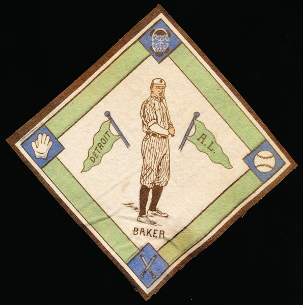 1914 B18 Baseball Blanket- Del Baker, Detroit AL – White Infield