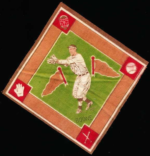 1914 B18 Baseball Blanket- Luke Boone, New York AL – Green Infield