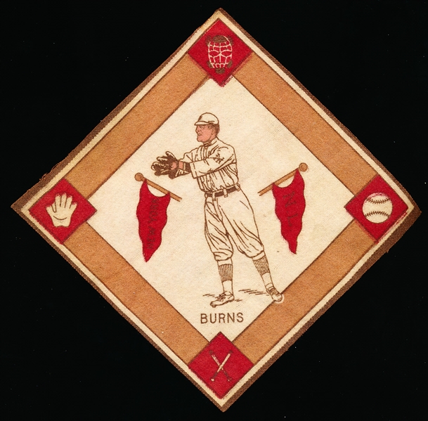 1914 B18 Baseball Blanket- George Burns, New York NL – Brown Basepaths