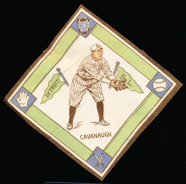 1914 B18 Baseball Blanket- Marty Cavanaugh, Detroit AL - White infield