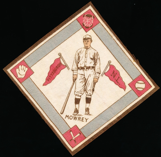 1914 B18 Baseball Blanket- Mike Mowrey, Pittsburgh NL- Red Pennants