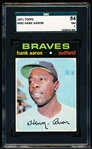 1971 Topps Baseball- #400 Hank Aaron, Braves- SGC 84 (NM 7) 