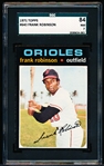 1971 Topps Baseball- #640 Frank Robinson, Orioles- SGC 84 (NM 7)