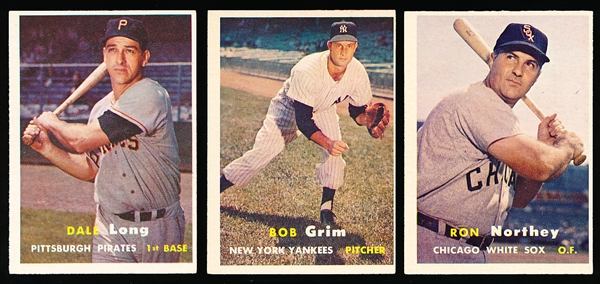 1957 Topps Baseball- 8 Diff