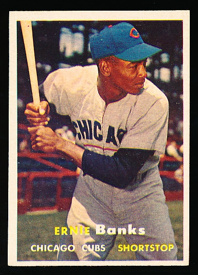 1957 Topps Baseball- #55 Ernie Banks, Cubs