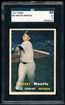 1957 Topps Baseball- #95 Mickey Mantle, Yankees- SGC 60 (Ex 5)