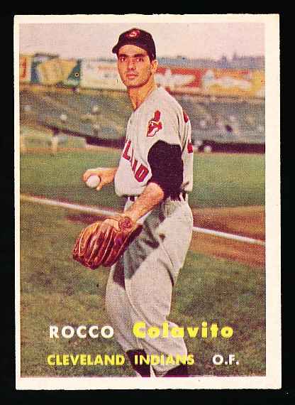 1957 Topps Baseball- #212 Rocky Colavito, Indians- Rookie! 