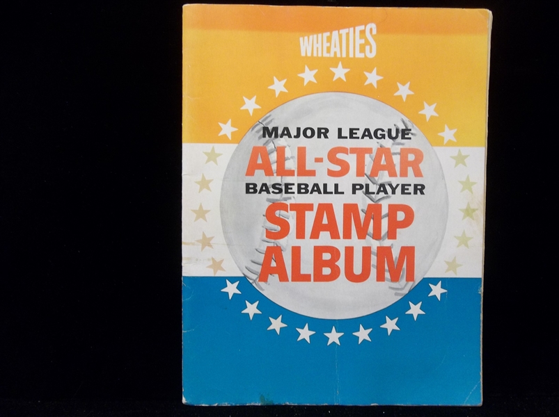 1964 Wheaties Baseball- Stamp Album- with Complete Set of 50 Stamps Affixed