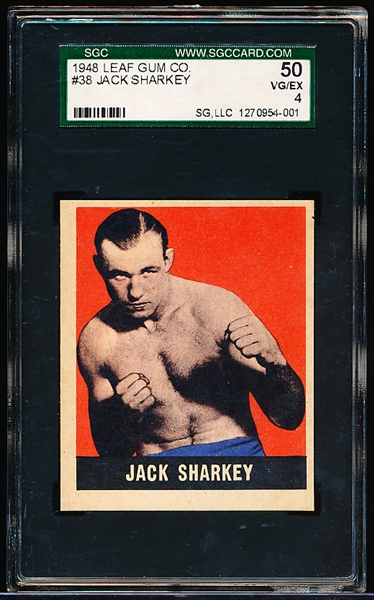 1948 Leaf Boxing- #38 Jack Sharkey- SGC 50 (Vg-Ex 4)