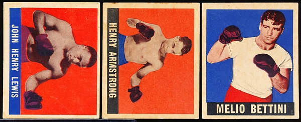 1948 Leaf Boxing- 3 Diff- Gray Backs
