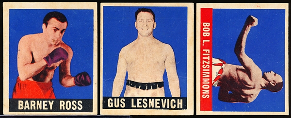1948 Leaf Boxing- 3 Cards- Gray Backs