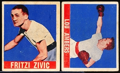 1948 Leaf Boxing- 2 Cards- Gray Backs