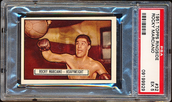 1951 Topps Ringside Boxing- #32 Rocky Marciano- PSA Ex 5