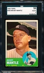 1963 Topps Baseball- #200 Mickey Mantle, Yankees- SGC 50 (Vg-Ex 4)