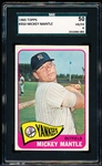 1965 Topps Baseball- #350 Mickey Mantle, Yankees- SGC 50 (Vg-Ex 4)