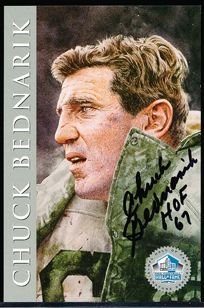 1998 Ron Mix Football Hall of Fame Autographed Edition- Chuck Bednarik