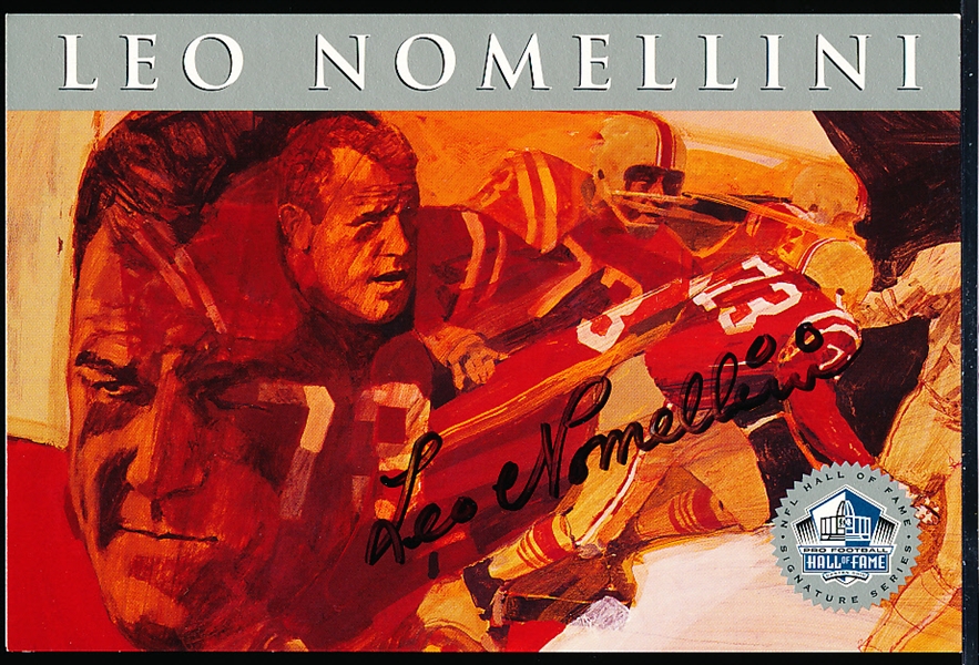 1998 Ron Mix Football Hall of Fame Autographed Edition- Leo Nomellini