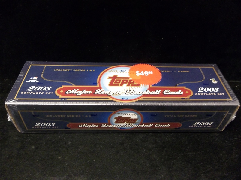 2003 Topps Baseball Factory Sealed Blue Set of 725