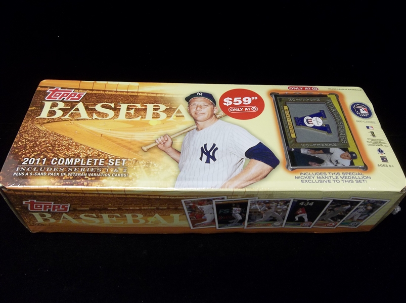 2011 Topps Baseball Factory Sealed Target Set of 661 with Mantle Medallion Insert! 