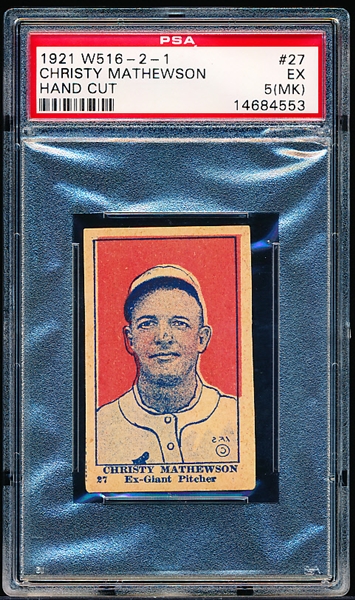 1921 W516-2-1- Christy Mathewson- PSA Ex 5 (MK)