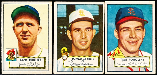 1952 Topps Bb- 3 Cards