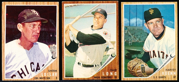 1962 Topps Bb- 16 Cards