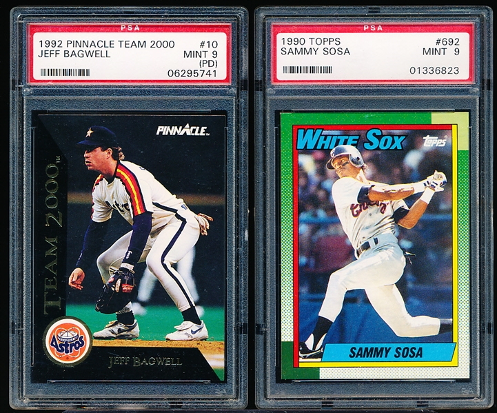 Three Graded Baseball Cards