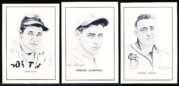 1950 Callahan Baseball Hall of Fame- 6 Diff. Cards