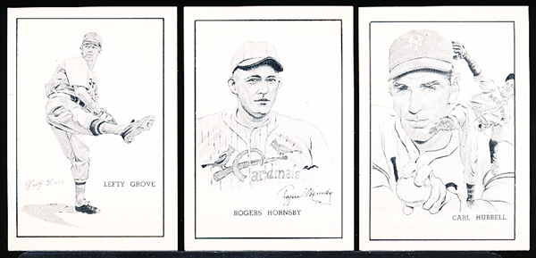 1950 Callahan Baseball Hall of Fame- 6 Diff. Cards